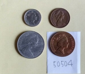 50504外国硬貨・イギリス国18ペンス・4種