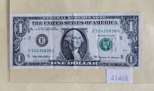 41408外国紙幣・アメリカ、1ドル紙幣・1枚