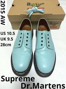 ★Supreme × Dr.Martens★2015 AW ★4-Eye Shoe★28.5cm US 10.5 ★希少サイズ★ライトブルー★LIGHT BLUE★VINTAGE SMOOTH★EU 44★