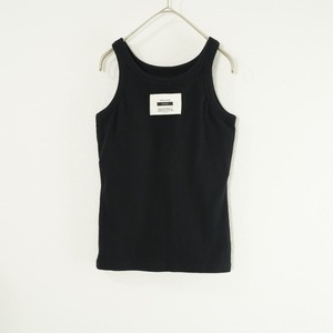 AMERI アメリ DOUBLE TAG TANK TOP ダブル タグ タンクトップ パット付き トップス 黒