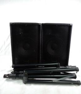 35/Y530★中古★ALESIS アレシス PA SYSTEM IN A BOX BUNDLE スピーカー・スタンドのみ　★10インチ2ウェイスピーカー