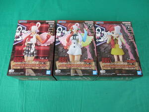 09/A607★フィギュア 3種セット★ONE PIECE FILM RED DXF THE GRANDLINE SERIES UTA★ウタ 2種/ウタ チルドレン★プライズ★未開封品 