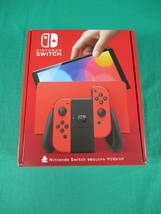 60/Q658★ニンテンドースイッチ本体★Nintendo Switch 本体 有機ELモデル マリオレッド★HEG-S-RAAAA★保証書 店舗印あり★未使用品 _画像1