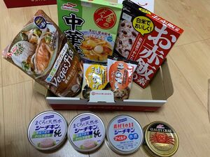 シーチキン缶詰、丼の素、お赤飯の素など