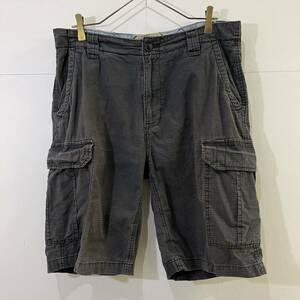 NAUTICA JEANS ショートパンツ ハーフパンツ ショーツ カーゴパンツ リップストップ生地 褪せ黒 ノーティカ【レターパックプラス郵送可】N