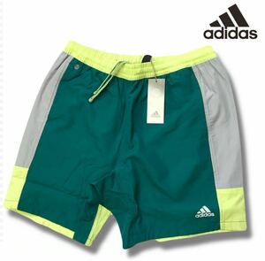 ◆H481新品【メンズ XL(O)】グリーン ゴルフに最適 アディダスadidas 新品 メンズ 吸汗速乾 ウーブン ゴルフ トレーニング ハーフパンツ