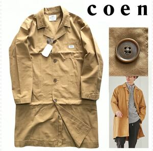 *M192 новый товар [ размер M] Brown весна лето coen UNITED ARROWS бежевый ko-en Work хлопок магазин пальто неотбеленная ткань весеннее пальто 