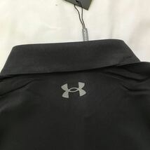 ●M177 新品【メンズXXL】黒 アンダーアーマー（UNDERARMOUR）速乾 ストレッチ 軽量 ドライ 高機能 ゴルフウェア プレーオフ ポロシャツ(0)_画像6