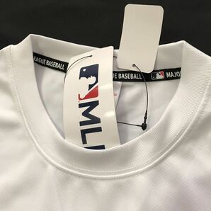 新品【メンズL】ホワイトMLB ライセンス商品 ロサンゼルス・ドジャース ドライメッシュ Tシャツ ワンポイントロゴ 大谷翔平 の画像4