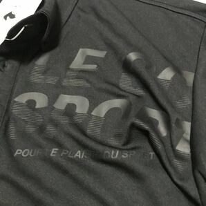 ◆H419新品【メンズXXL(XO)】黒ブラック ルコック 左胸ロゴ 半袖ポロシャツ ゴルフ ボタンダウン le coq sportif ゴルフ さらさら生地 UVの画像3