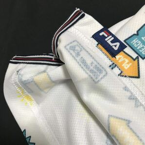 ▲B231新品【メンズLL(O)】 742607 白 FILA GOLF コミック柄 フィラゴルフ QUICK-DRY吸汗速乾 ストレッチ ポロシャツの画像7