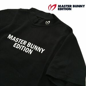 ☆280 新品【メンズ4(M)】黒　胸文字MASTER BUNNY EDITION (マスターバニーエディション) ゴルフウェア(トップス) モックネック