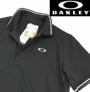 ♯C059新品【日本Lサイズ】黒ブラック ゴルフ 新品 オークリー Enhance SS Polo Essential 12.0ポロシャツ 半袖 吸汗速乾 総柄 OAKLEY