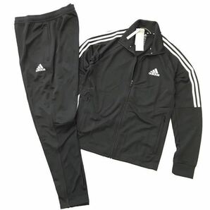 ◎008新品【メンズL】 黒ブラック adidas アディダス 上下セット ジャージ セットアップ スリーライン オールシーズン トラックスーツの画像8