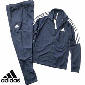 ◎082新品【メンズM】 紺ネイビー adidas アディダス 上下セット ジャージ セットアップ スリーライン オールシーズン トラックスーツ の画像1