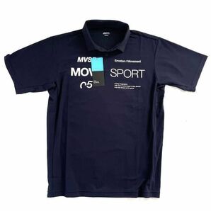 ◎110新品【メンズXXL(XO)】ネイビー ゴルフ DESCENTE MOVE SPORT デサントムーヴスポーツ SUNSCREEN COOL 吸汗速乾 ポロシャツ高品質の画像3