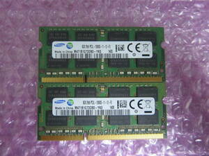 R201★SAMSUNG DDR3L PC3L-12800S-11-12-F3 8GB×2　計16GB 動作品