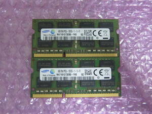 R203★SAMSUNG DDR3L PC3L-12800S-11-13-F3 8GB×2　計16GB 動作品