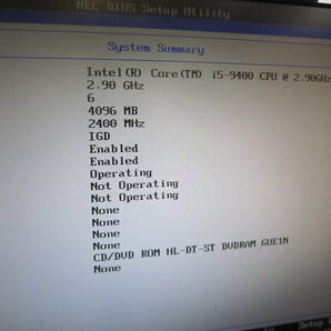 1133★NEC Mate MRM29 タイプML Core i5-9400 HDD/無 メモリ/4GB BIOS確認の画像2