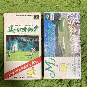 即決！！　貴重な箱・説明書付き！！ 　「遥かなるオーガスタ」「遥かなるオーガスタ２　MASTERS」 セット！！　T＆Eソフト　SFC