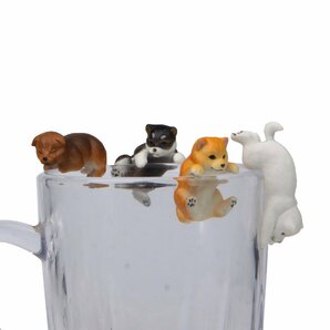 コップのフチ柴 柴犬 赤柴 犬 オブジェ アクアリウム カラーAの画像2