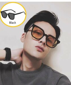  sunglasses uv cut color lens men's lady's unisex black 