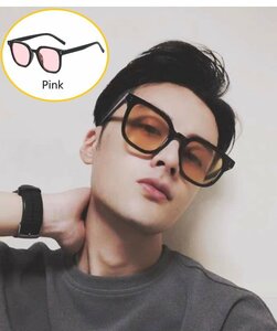  sunglasses uv cut color lens men's lady's unisex pink 
