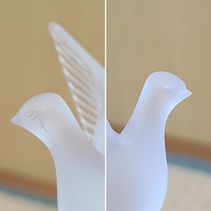 ラリック ガラス ピントレイ ？ 鳩 小鳥 bird バード リングトレイ ？ ルネ・ラリック R.LALIQUE LALIQUE 鳥の画像5