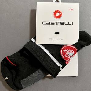 新品【Castelli カステリ ソッックス Entrata 9 ブラック イタリア製 L/XL】さそりロゴ MAID IN ITALYの画像2