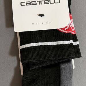 新品【Castelli カステリ ソッックス Entrata 9 ブラック イタリア製 L/XL】さそりロゴ MAID IN ITALYの画像3