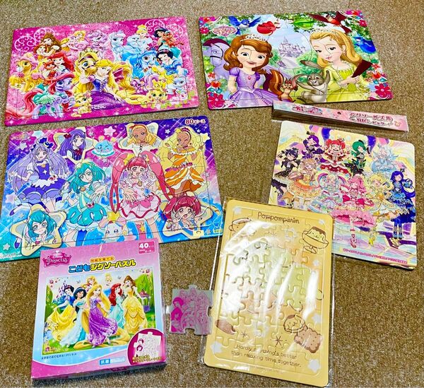 【パズルセット】プリンセス　プリキュア　他　おまけの本付き！