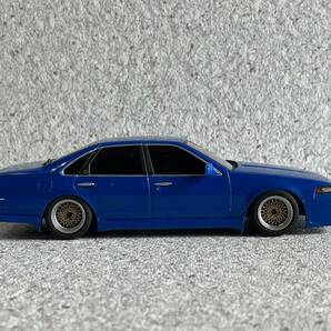 ジャンク扱いで！1/24 ② セフィーロ（CEFIRO）完成品 改造ベース ドリフト 走り屋 日産自動車 旧車 メッシュ ブルー ニッサンの画像3