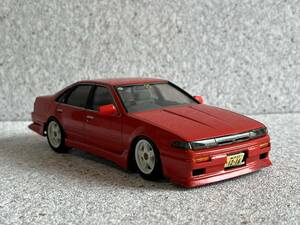 ジャンク扱いで！1/24　③　セフィーロ（CEFIRO）完成品　改造ベース　ドリフト　走り屋　日産自動車　旧車　昭和レトロ　レッド　ニッサン