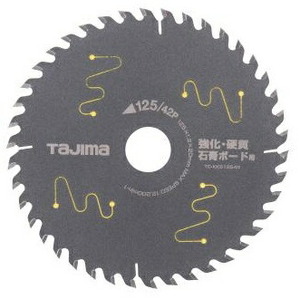 ゆうパケ可 タジマ 強化・硬質石膏ボード用 チップソー TC-KKS12542 125-42P 外径125mm 刃厚1.2mm 刃数42P 穴径20mm 112606 。