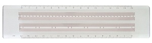 ゆうパケ可 シンワ 点線スケール アクリル製 15cm 70734 サイズ200x45x3mm 。