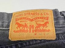 Levi's リーバイス 505 W36 L30 ブラックデニム テーパード エジプト製 _画像3