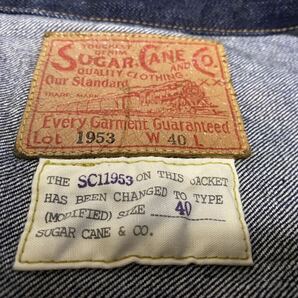 SUGAR CANE シュガーケーン SC11953 14.25oz. DENIM JACKET OVER SIZE 1953 MODEL デニム ジャケット Gジャン 40 オーバーサイズの画像3