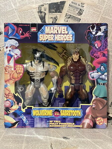 ☆1990年代/エックスメン/10インチフィギュア/即決ビンテージToybiz/X-MEN/10" Figure(Wolverine vs Sabretooth/MIB) MA-270