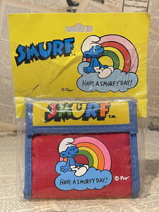 *1980 period / Smurf / wallet / purse / prompt decision Vintage / unopened /Smurf/Wallet(80s/MIP) SM-163