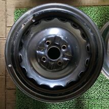 トヨタ TOYOTA鉄ホイール ラウムホイール 14インチ 14×5.5J OFF;+40 PCD:100-4H ハブ径;約54mm 傷あり、サビあり 4本 アクア装着可_画像5