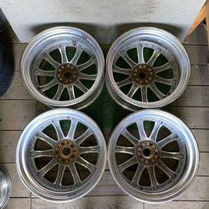 WORKホイール 19インチ 19×8J OFF:+45 PCD;114.3-5H ハブ径;約73mm 傷あり、ガリ傷あり、サビあり 4本 センターキャップ色違いの画像9