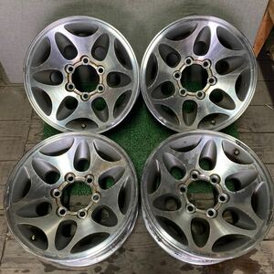 三菱 MITSUBISHI純正ホイール パジェロホイール 16インチ 16×7J OFF;+10 PCD:139.7-6H ハブ径;約110mm 傷あり、サビあり 4本 