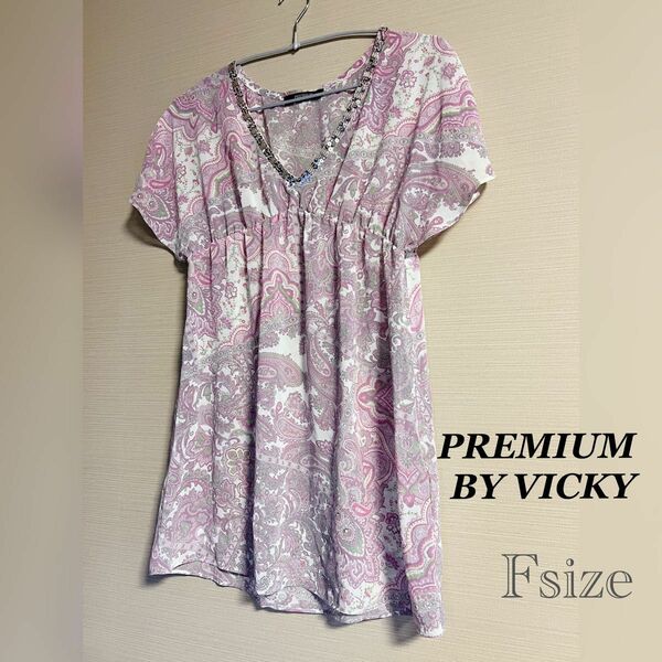 PREMIUM BY VICKY Fsize ペイズリー