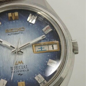 SEIKO/ロードマチック LM オートマ 23石 スペシャル/メンズ 青文字盤 カットガラス/※稼働品/5216-6030/77の画像4