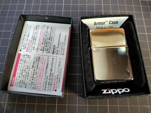 ZIPPO ジッポ ジッポー オイルライター #167/アーマークロームポリッシュ 中古品 喫煙具 アーマージッポ 旧ボトムデザイン 14年式