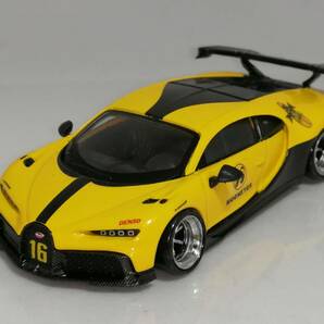 1/64 miniGT Bugatti Chiron Pur Sport 改 アルミ 深リム カスタム Mooneyes デカール カスタム の画像5