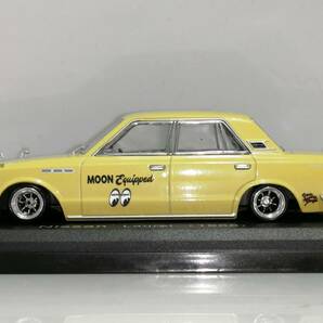 1/43 ノレブ Nissan Laurel (1968）改 アルミ 深リム ローダウン 改造 ローレル F・Rスポイラー Mooneyes デカール カスタム 国産名車 の画像7