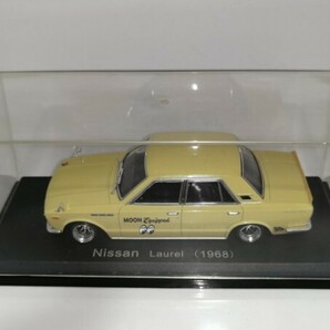 1/43 ノレブ Nissan Laurel (1968）改 アルミ 深リム ローダウン 改造 ローレル F・Rスポイラー Mooneyes デカール カスタム 国産名車 の画像9