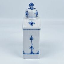 ☆希少☆Royal Copenhagen ロイヤルコペンハーゲン ブルーフルーテッド プレイン コルク付き 紅茶ボトル 茶壺 茶器☆_画像2