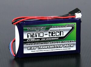 新品◆プロポ 送信機用 2100mAh 2セル 6.6V 20C リフェ バッテリー フタバ T14SG T10J T8J 4PKなど (型番23816)